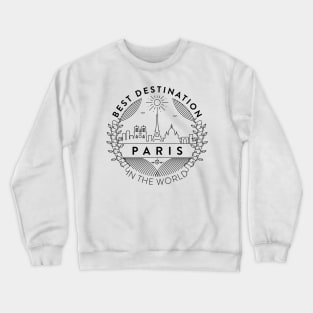 Paris Minimal Badge Design Crewneck Sweatshirt